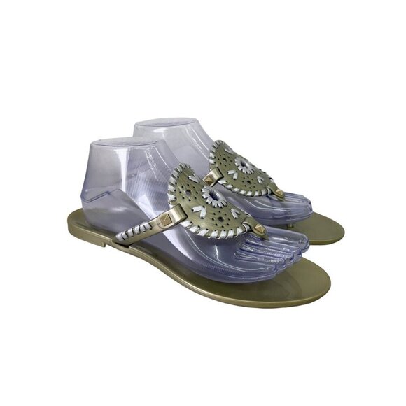 Jack Rogers Georgica Jelly Flip Flop Thong Sandals Toe Post Shoes Womens size 8 - Picture 1 of 7